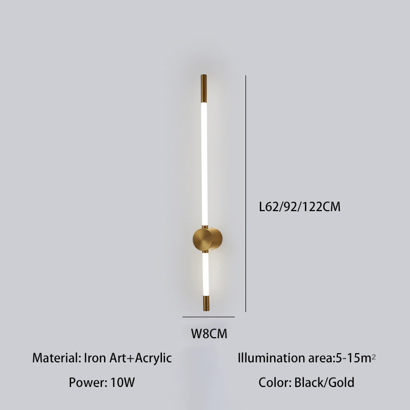 Minimalist Modern Light Luxury Long Strip Wall Lamp, Living Room Background Wall Light